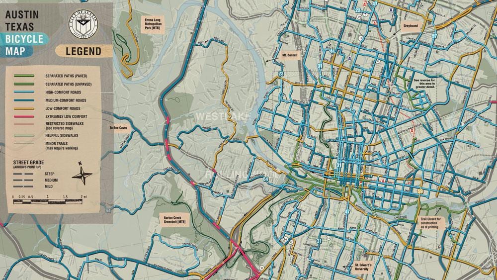 バイクの地図オースティン