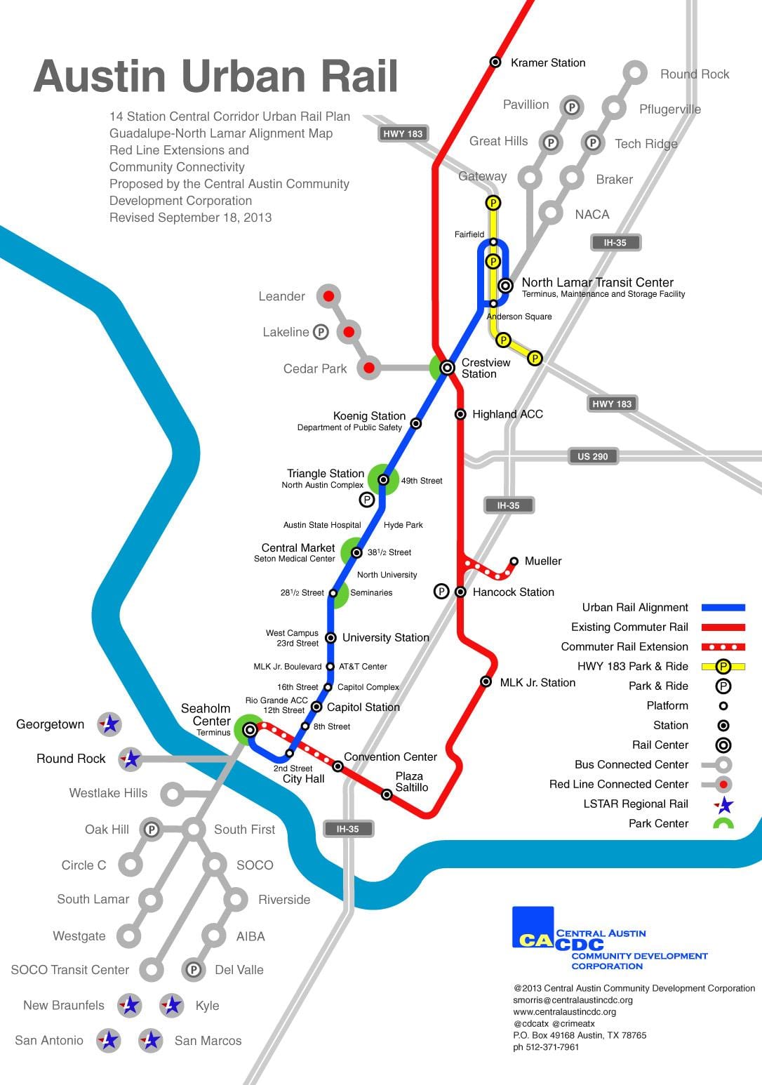 オースティンレールの地図