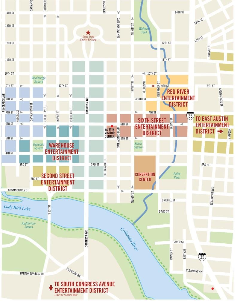オースティン6th street地図