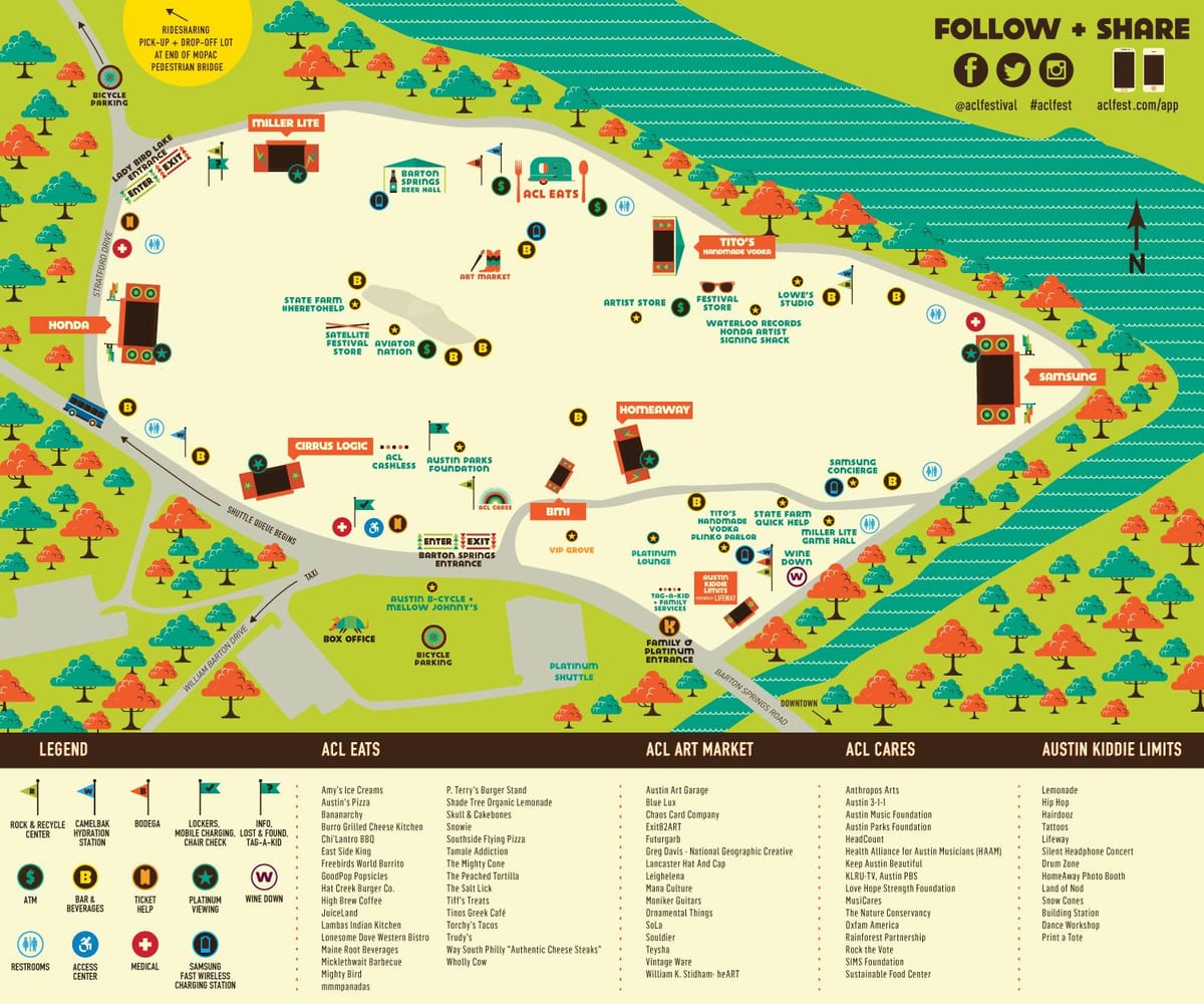 地図オースティンのACL祭