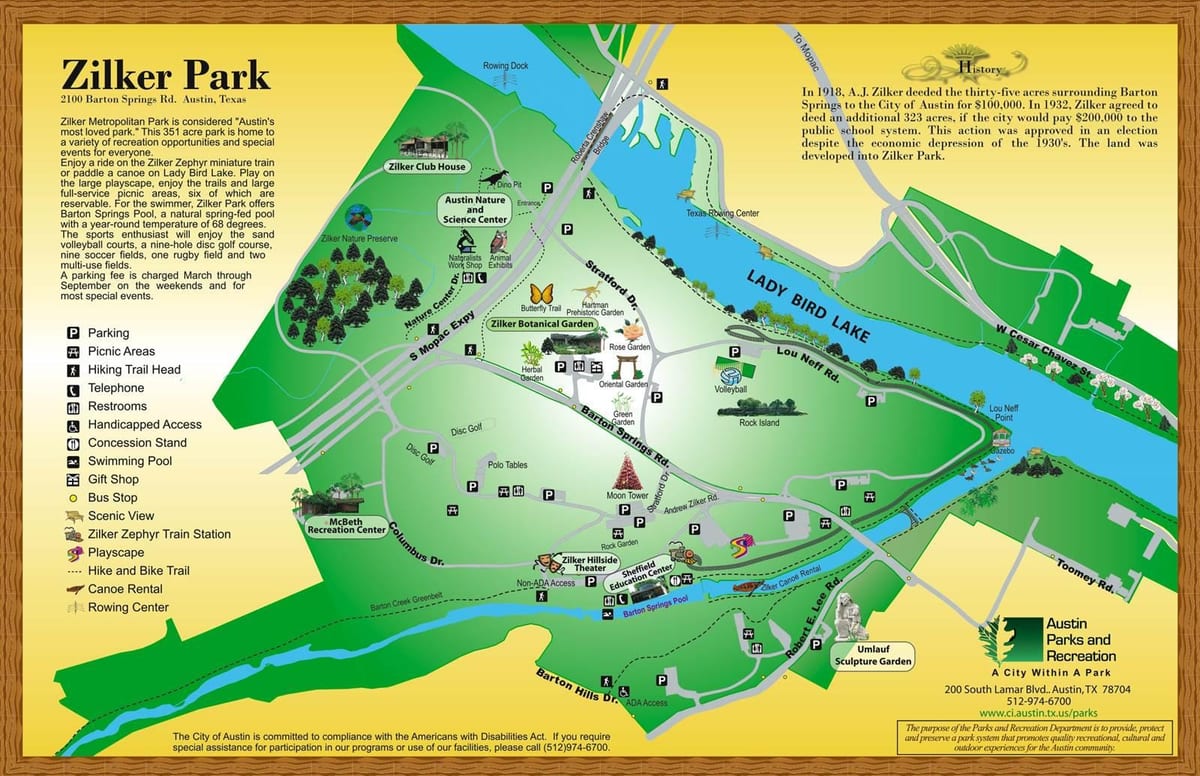 地図Zilker公園