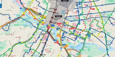 オースティン校公共交通機関地図