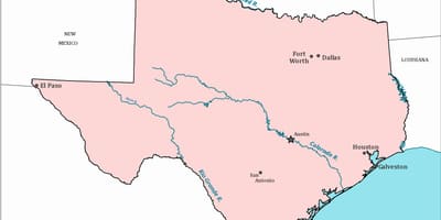 テキサスの地図オースティン
