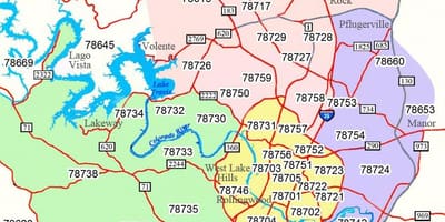 Austin Tx番地図