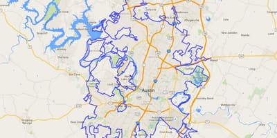 地図オースティンの市