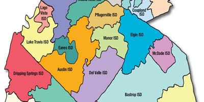 オースティン地域通学区域地図