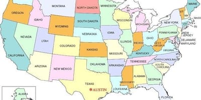 オースティンアメリカの地図