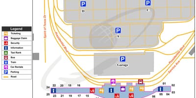 オースティンBergstrom国際空港地図