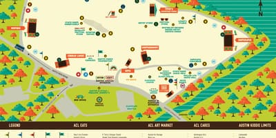 地図オースティンのACL祭