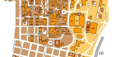 テキサス大学オースティンの地図